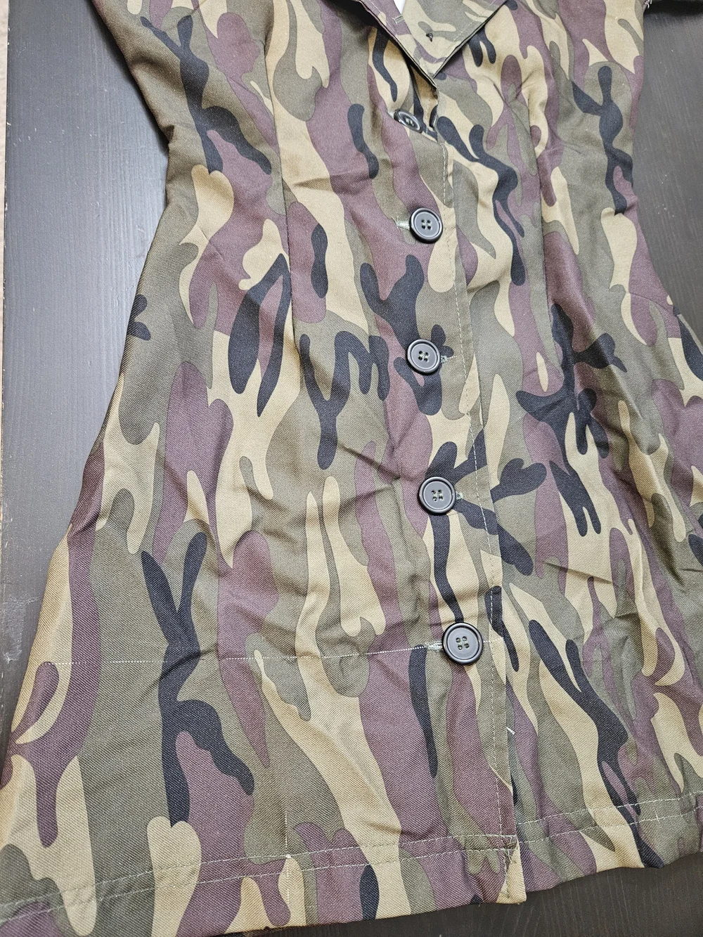 Camouflage Military Girl Costume Dress & Hat - Green